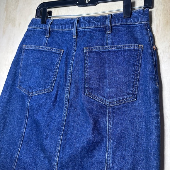 GAP Women’s Blue Denim A-Line Skirt with Button Detail Size 27 Petite - Picture 8 of 11